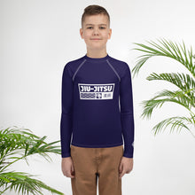 Boys Brazilian Jiu-Jitsu Long Sleeve Rash Guard – No-Gi Performance Top - Midnight Blue