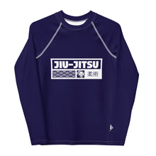 Boys Brazilian Jiu-Jitsu Long Sleeve Rash Guard – No-Gi Performance Top - Midnight Blue
