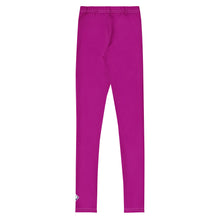 Boys Compression Leggings for Sports – Youth Solid Color Athletic Pants - Vivid Purple