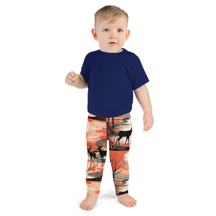 Boys' Deer Forest Athletic Leggings: Active Wear with Nature's Touch Boys Deer Forest Exclusive Kids Leggings
