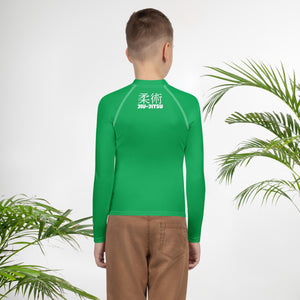 Boys Jiu-Jitsu Rash Guard – Youth Long Sleeve Classic No-Gi Gear – Jade