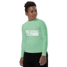 Boys Jiu-Jitsu Training Rash Guard – Long Sleeve Athletic Compression Shirt - Vista Blue Boys Exclusive Jiu-Jitsu Long Sleeve Rash Guard Youth