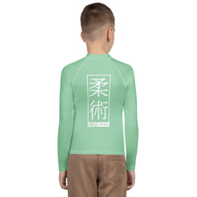 Boys Jiu-Jitsu Training Rash Guard – Long Sleeve Athletic Compression Shirt - Vista Blue Boys Exclusive Jiu-Jitsu Long Sleeve Rash Guard Youth