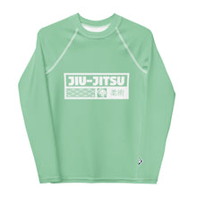 Boys Jiu-Jitsu Training Rash Guard – Long Sleeve Athletic Compression Shirt - Vista Blue Boys Exclusive Jiu-Jitsu Long Sleeve Rash Guard Youth