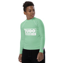 Boys Judo Compression Shirt – Long Sleeve Youth Martial Arts Rash Guard - Vista Blue Boys Exclusive Judo Long Sleeve Rash Guard Youth