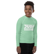 Boys Judo Compression Shirt – Long Sleeve Youth Martial Arts Rash Guard - Vista Blue Boys Exclusive Judo Long Sleeve Rash Guard Youth