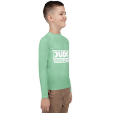 Boys Judo Compression Shirt – Long Sleeve Youth Martial Arts Rash Guard - Vista Blue Boys Exclusive Judo Long Sleeve Rash Guard Youth