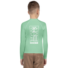 Boys Judo Compression Shirt – Long Sleeve Youth Martial Arts Rash Guard - Vista Blue Boys Exclusive Judo Long Sleeve Rash Guard Youth
