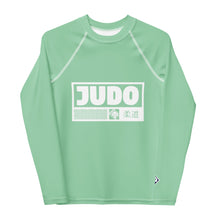 Boys Judo Compression Shirt – Long Sleeve Youth Martial Arts Rash Guard - Vista Blue Boys Exclusive Judo Long Sleeve Rash Guard Youth
