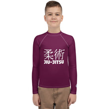 Boys Long Sleeve Classic Rash Guard – Youth Jiu-Jitsu & No-Gi Grappling Wear – Tyrian Purple