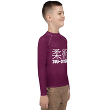 Boys Long Sleeve Classic Rash Guard – Youth Jiu-Jitsu & No-Gi Grappling Wear – Tyrian Purple