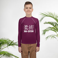 Boys Long Sleeve Classic Rash Guard – Youth Jiu-Jitsu & No-Gi Grappling Wear – Tyrian Purple
