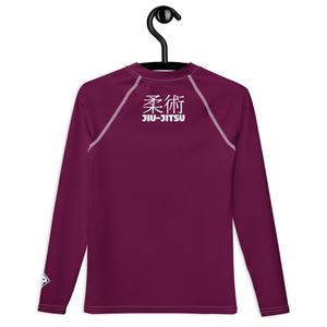 Boys Long Sleeve Classic Rash Guard – Youth Jiu-Jitsu & No-Gi Grappling Wear – Tyrian Purple