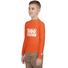 Boys Long Sleeve Judo Rash Guard – Youth Martial Arts Compression Apparel - Flamingo