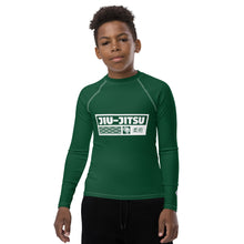 Boys Long Sleeve MMA & BJJ Rash Guard – Premium Compression Shirt - Sherwood Forest