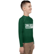Boys Long Sleeve MMA & BJJ Rash Guard – Premium Compression Shirt - Sherwood Forest