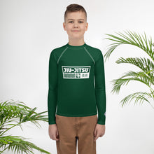 Boys Long Sleeve MMA & BJJ Rash Guard – Premium Compression Shirt - Sherwood Forest