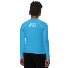 Boys Long Sleeve Rash Guard – Classic Youth Jiu-Jitsu Style – Cyan