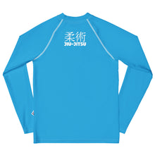 Boys Long Sleeve Rash Guard – Classic Youth Jiu-Jitsu Style – Cyan