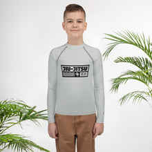 Boys Long Sleeve Rash Guard for Brazilian Jiu-Jitsu, MMA & Wrestling - Smoke