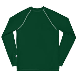 Boys Long Sleeve Rash Guard – Youth Athletic Shirt in Solid Colors – Sherwood Forest