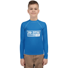 Boys No-Gi Jiu-Jitsu Rash Guard – Long Sleeve Athletic Performance Top - Azul Boys Exclusive Jiu-Jitsu Long Sleeve Rash Guard Youth