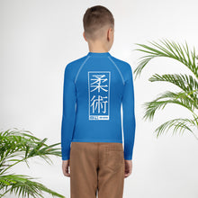 Boys No-Gi Jiu-Jitsu Rash Guard – Long Sleeve Athletic Performance Top - Azul Boys Exclusive Jiu-Jitsu Long Sleeve Rash Guard Youth