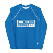 Boys No-Gi Jiu-Jitsu Rash Guard – Long Sleeve Athletic Performance Top - Azul Boys Exclusive Jiu-Jitsu Long Sleeve Rash Guard Youth