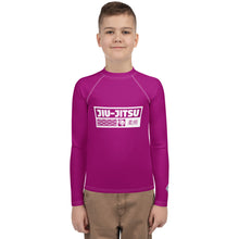 Boys Performance Rash Guard – Long Sleeve Jiu-Jitsu & Grappling Apparel - Vivid Purple