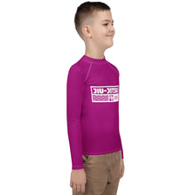 Boys Performance Rash Guard – Long Sleeve Jiu-Jitsu & Grappling Apparel - Vivid Purple