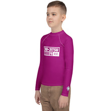 Boys Performance Rash Guard – Long Sleeve Jiu-Jitsu & Grappling Apparel - Vivid Purple