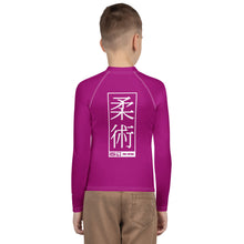 Boys Performance Rash Guard – Long Sleeve Jiu-Jitsu & Grappling Apparel - Vivid Purple