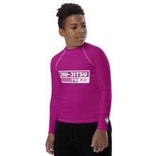 Boys Performance Rash Guard – Long Sleeve Jiu-Jitsu & Grappling Apparel - Vivid Purple