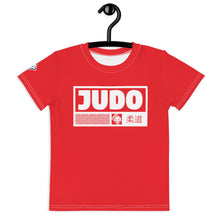 Boy's Short Sleeve Judo Rash Guard: Active Style - Scarlet Boys Exclusive Judo Kids Rash Guard Short Sleeve