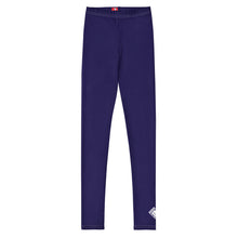 Boys Solid Color Leggings – Youth Compression Pants for Sports & Training - Midnight Blue