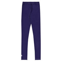 Boys Solid Color Leggings – Youth Compression Pants for Sports & Training - Midnight Blue