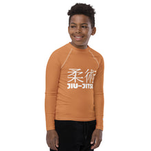 Boys Youth BJJ Rash Guard – Long Sleeve Traditional Jiu-Jitsu Fit – Raw Sienna