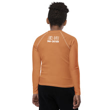 Boys Youth BJJ Rash Guard – Long Sleeve Traditional Jiu-Jitsu Fit – Raw Sienna