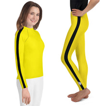 Youth Girls Bruce Lee Kill Bill Rash Guard and Leggings Martial Arts Set