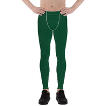 Casual Elegance: Men's Solid Color Activewear Leggings - Sherwood Forest