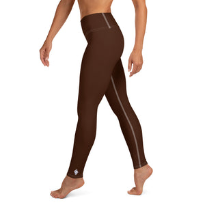 Casual Elegance: Solid Color Workout Leggings for Women - Chocolate Exclusive Leggings Solid Color Tights Womens