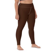 Casual Elegance: Solid Color Workout Leggings for Women - Chocolate