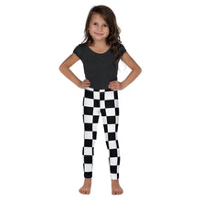 Checkered Charm: Girls' Yoga Pants Workout Leggings Checkered Exclusive Girls Kids Leggings