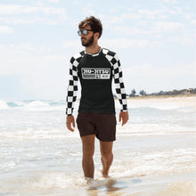 Checkered Charm: Men's Long Sleeve BJJ Rash Guard for Style and Safety - Noir Jiu-Jitsu Checkered Exclusive Jiu-Jitsu Long Sleeve Mens Rash Guard