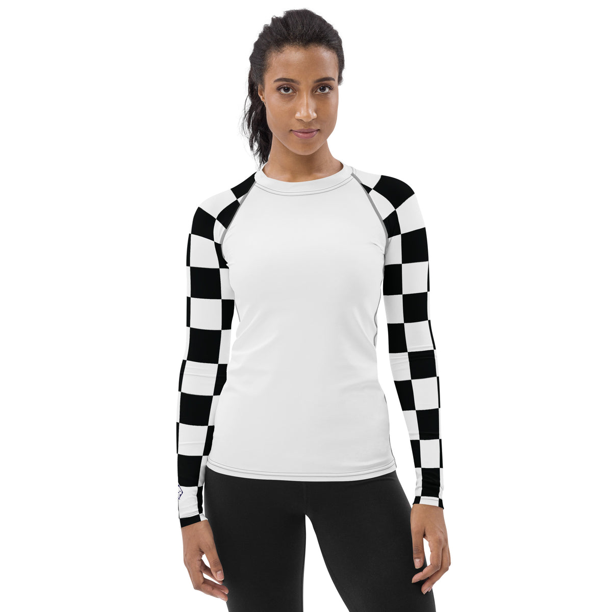 Chic Combat Gear: Women's Checkered BJJ Rash Guard - Blanc – Soldier ...