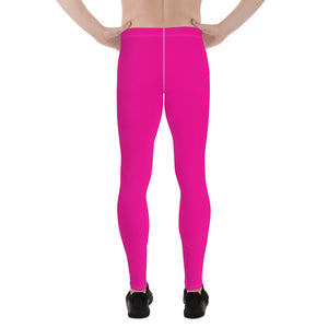 Chic Comfort: Men's Solid Color Workout Yoga Pants - Hollywood Cerise