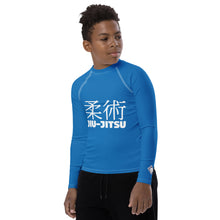 Classic Boys BJJ Rash Guard – Youth Long Sleeve Grappling Shirt – Azul