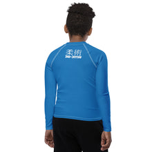 Classic Boys BJJ Rash Guard – Youth Long Sleeve Grappling Shirt – Azul