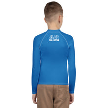 Classic Boys BJJ Rash Guard – Youth Long Sleeve Grappling Shirt – Azul