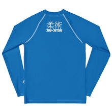 Classic Boys BJJ Rash Guard – Youth Long Sleeve Grappling Shirt – Azul
